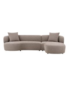 Kampinė sofa „Kingston“ – ruda, dešinė