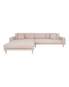 Kampinė sofa „Lido“ – smėlio, kairė