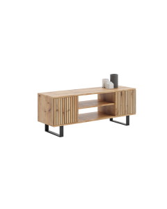 TV spintelė „FOCUS“, 155 cm, lamelių dekoras, auksinio ąžuolo „Craft“ dekoras