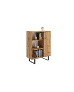 Komoda-spintelė „FONDI“, metalinės kojelės, auksinio ąžuolo „Craft“ dekoras
