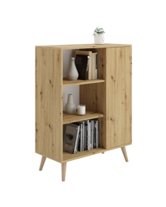 Komoda-spintelė „FONDI“, medinės kojelės, ąžuolo „Artisan“ dekoras