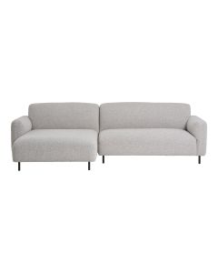 Kampinė sofa „Salvador“ – šviesiai pilka, kairė