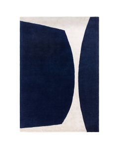 Indigo spalvos kilimas „Indrava“, 160 × 230 cm – vaizdas iš viršaus
