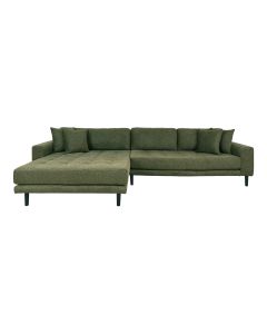 Kampinė sofa „Lido“ – alyvuogių žalia, kairė