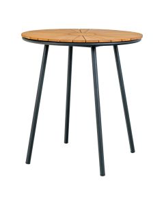 Lauko bistro stalas „Cleveland“ – natūrali / juoda