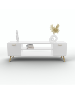TV spintelė „FOCUS“, 135 cm, balta