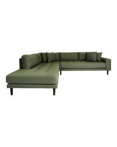 Kampinė sofa „Lido“ – alyvuogių žalia, kairė