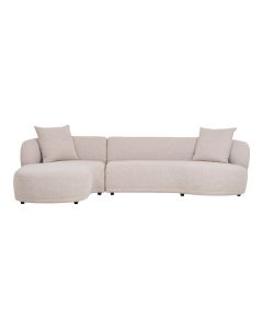 Kampinė sofa „Kingston“ – natūrali, kairė