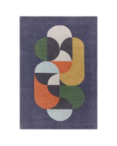 Tamsiai mėlynas kilimas „Nerava“, 160 × 230 cm – vaizdas iš viršaus