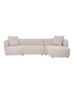 Kampinė sofa „Kingston“ – natūrali, dešinė
