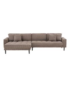 Kampinė sofa „Lido“ – ruda, kairė