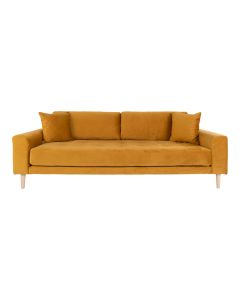 Trivietė sofa „Lido“ – garstyčių geltona