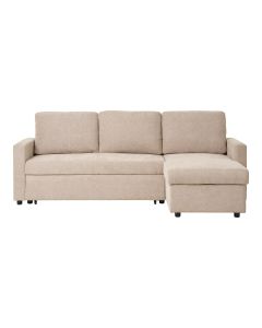 Kampinė sofa-lova „Belfast“ – tamsaus smėlio