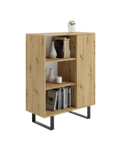 Komoda-spintelė „FONDI“, metalinės kojelės, ąžuolo „Artisan“ dekoras