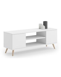 TV spintelė „FOCUS“, 135 cm, balta