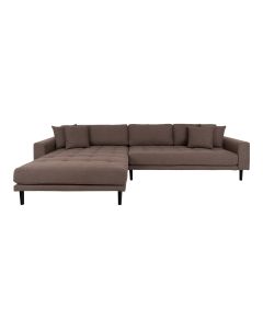 Kampinė sofa „Lido“ – ruda, kairė