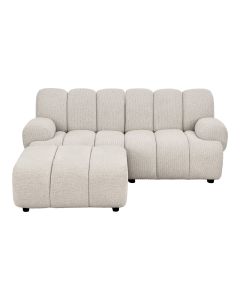 Modulinė sofa su pufu „Taza“ – smėlio, kairė