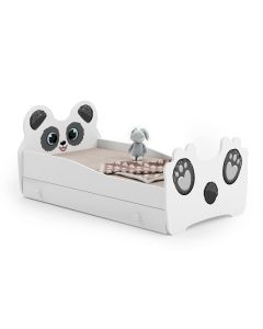 Vaikiška lova „PANDA“ su stalčiumi, su čiužiniu, 160 × 80 cm, balta