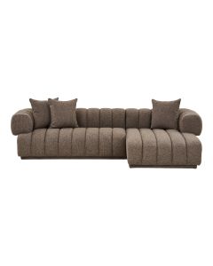Kampinė sofa „Aurora“ – ruda, dešinė