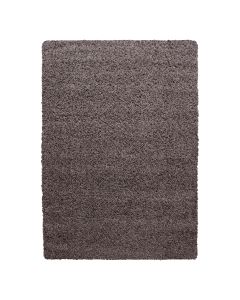 Pilkai rusvos spalvos ilgo plauko kilimas „Liora“, 60 × 110 cm