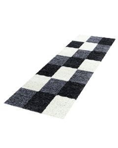 Juodos spalvos kiliminis takas „Livana“, 80 × 250 cm