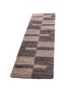 Pilkai rusvos spalvos kiliminis takas „Galva“, 80 × 250 cm