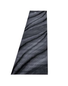 Juodos spalvos kiliminis takas „Pravia“, 80 × 300 cm