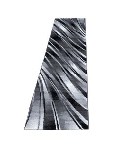 Juodos spalvos kiliminis takas „Porela“, 80 × 300 cm