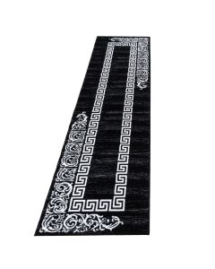 Juodos spalvos kiliminis takas „Porena“, 80 × 300 cm