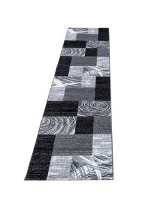 Juodos spalvos kiliminis takas „Palena“, 80 × 300 cm