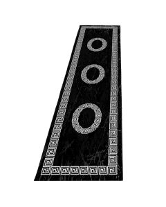 Juodos spalvos kiliminis takas „Savina“, 80 × 300 cm