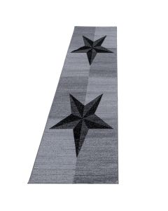 Pilkos spalvos kiliminis takas „Romira“, 80 × 300 cm