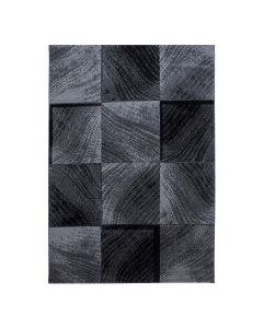 Juodos spalvos kilimas „Rosela“, 120 × 170 cm