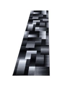 Juodos spalvos kiliminis takas „Periva“, 80 × 300 cm