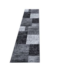 Juodos spalvos kiliminis takas „Rivela“, 80 × 300 cm
