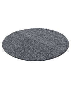 Pilkos spalvos apvalus kilimas „Liora“, Ø 120 cm