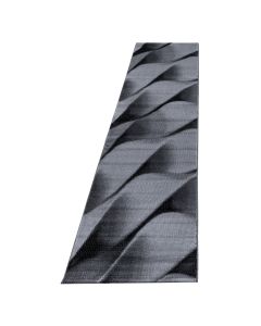 Juodos spalvos kiliminis takas „Pavera“, 80 × 300 cm