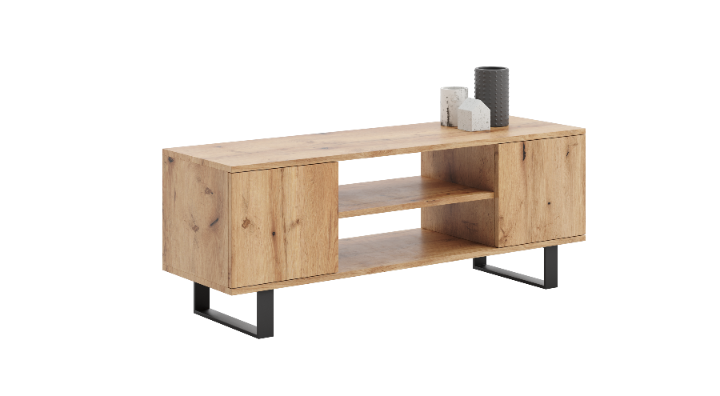 TV spintelė FOCUS 155 cm, auksinio craft ąžuolo spalvos