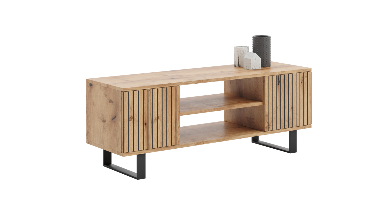 TV spintelė FOCUS 155 cm, auksinio craft ąžuolo spalvos