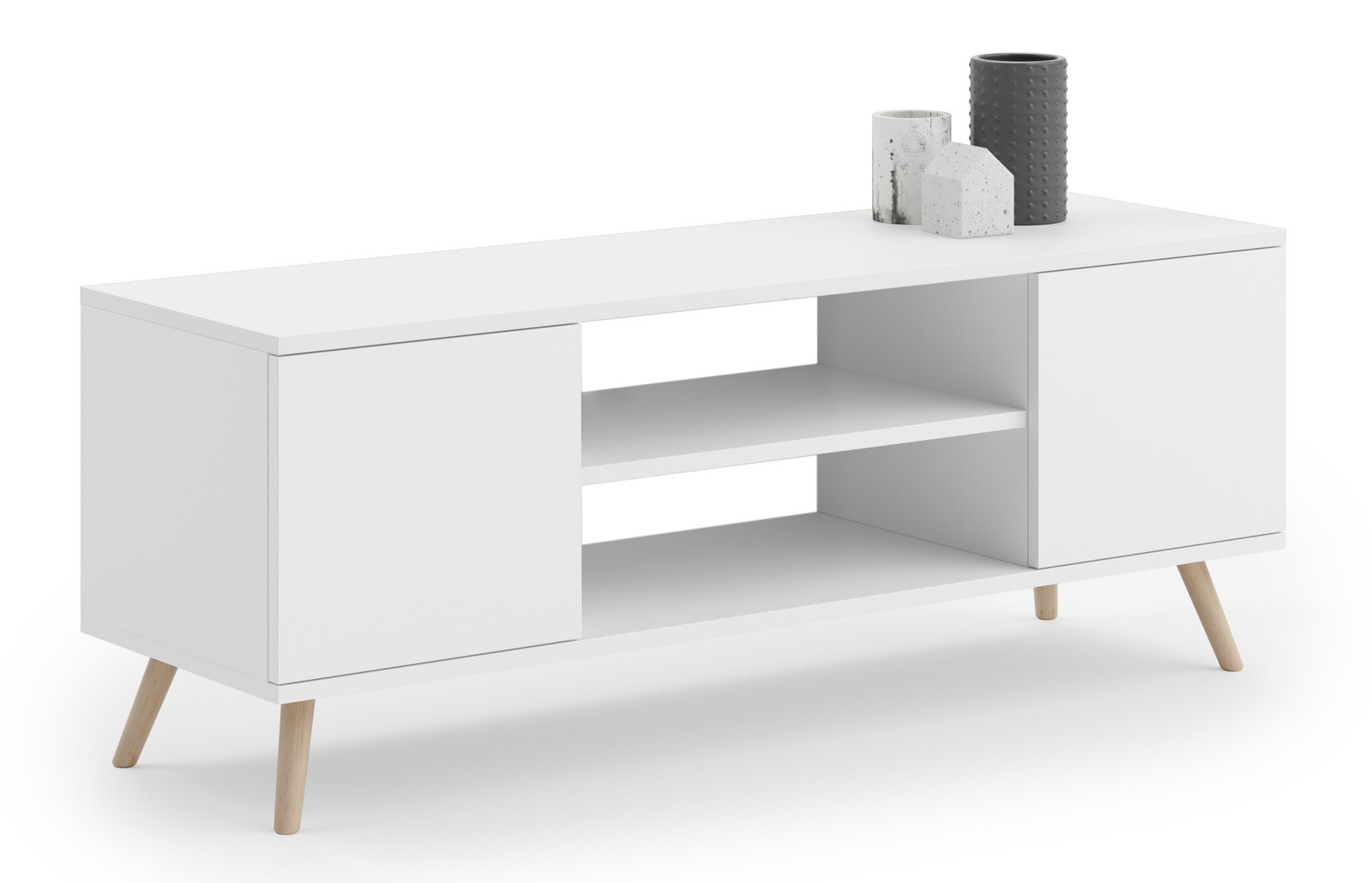 Balta TV spintelė FOCUS 135 cm