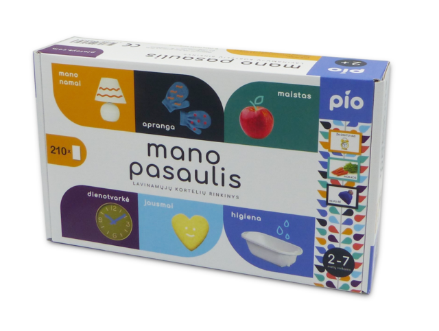 Lavinamųjų kortelių rinkinys MANO PASAULIS 2-7 metų vaikams