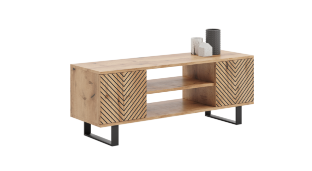 TV spintelė FOCUS 155 cm, auksinio craft ąžuolo spalvos