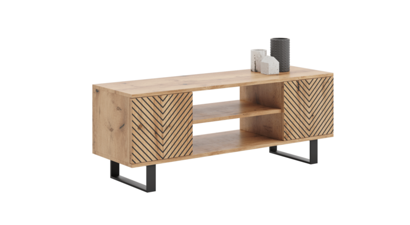 TV spintelė FOCUS 155 cm, auksinio craft ąžuolo spalvos