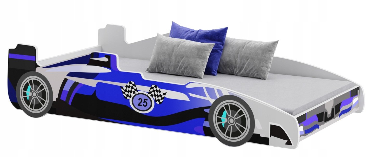 Vaikiška lova Automobilis 160 × 80 cm su čiužiniu