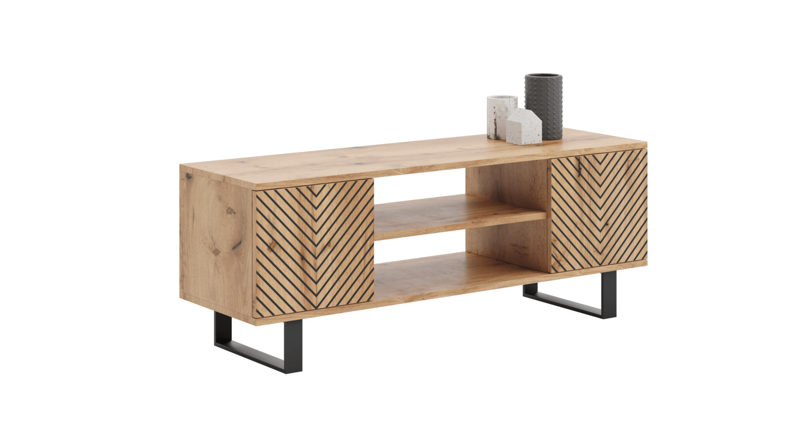 TV spintelė FOCUS 135 cm, ąžuolo spalvos