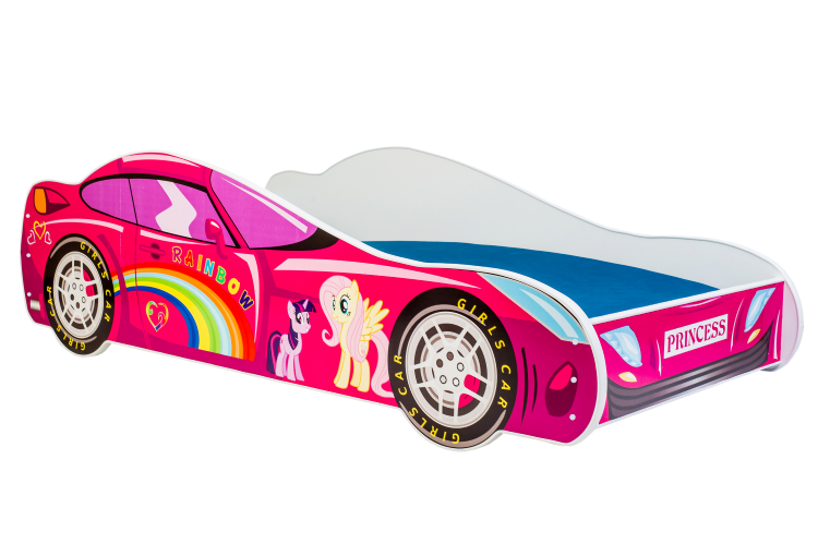 Vaikiška lova automobilis 160 × 80 cm su čiužiniu