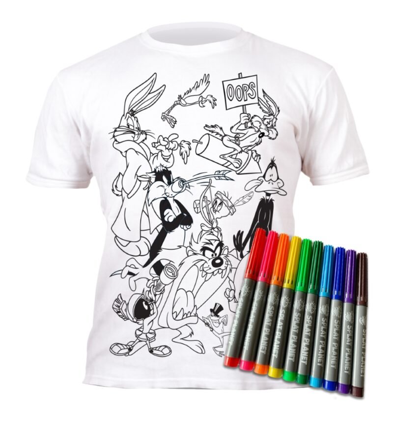 Splat Planet marškinėliai su flomasteriais Looney Tunes